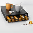 5 FIVE SIMPLY SMART - Porte-capsules x60 avec tiroir noir "Mayaj" - vignette