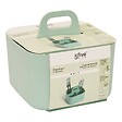 5 FIVE SIMPLY SMART - Organiseur Poly 16,5x16,5x15cm vert compartiments amovibles - vignette