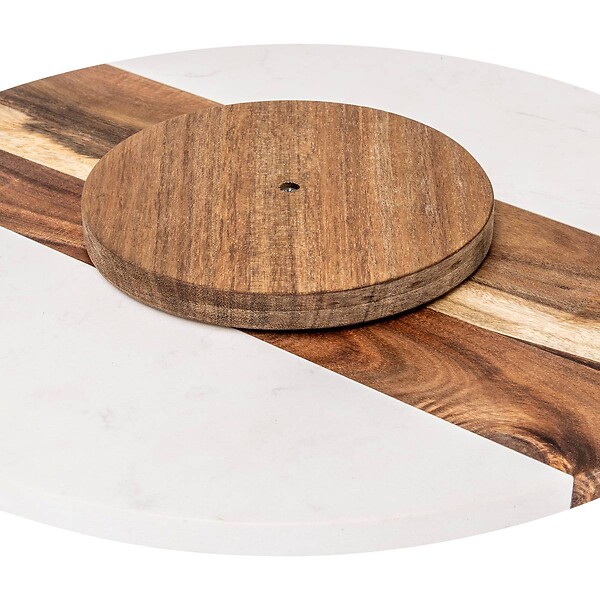 5 FIVE SIMPLY SMART - Plateau tournant "Harmony" rond D35cm en acacia - large