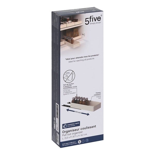 5 FIVE SIMPLY SMART - Organiseur coulissant Stora L37,7cm beige - large