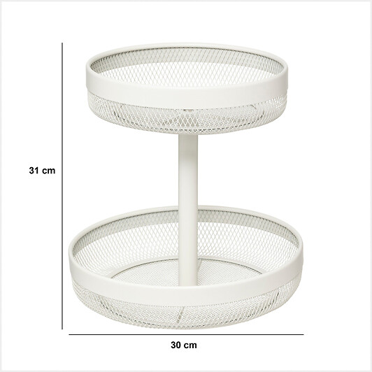 5 FIVE SIMPLY SMART - Corbeille "Mayaj" 2 niveaux en métal beige - large