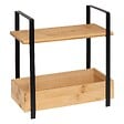 5 FIVE SIMPLY SMART - Étagère "Ordera" 2 niveaux avec bac de rangement en bambou noir - vignette
