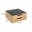 5 FIVE SIMPLY SMART - Porte-capsules "BlackBamboo" 2 tiroirs beige - vignette