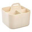 5 FIVE SIMPLY SMART - Organiseur Poly 16,5x16,5x15cm beige compartiments amovibles - vignette
