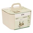 5 FIVE SIMPLY SMART - Organiseur Poly 16,5x16,5x15cm beige compartiments amovibles - vignette