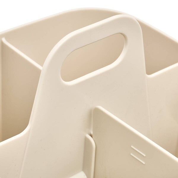 5 FIVE SIMPLY SMART - Organiseur Poly 16,5x16,5x15cm beige compartiments amovibles - large