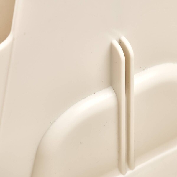 5 FIVE SIMPLY SMART - Organiseur Poly 16,5x16,5x15cm beige compartiments amovibles - large