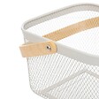 5 FIVE SIMPLY SMART - Corbeille carrée "Mayaj" en métal beige et blanc 26x24,5cm - vignette