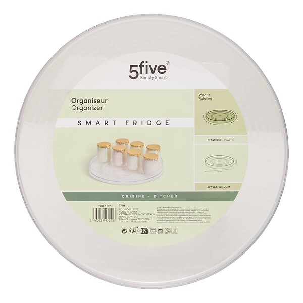 5 FIVE SIMPLY SMART - Organiseur rotatif Smart fridge D29cm transparent - large