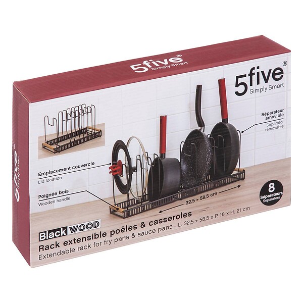 5 FIVE SIMPLY SMART - Rack extensible poêles/casseroles - large