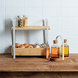 5 FIVE SIMPLY SMART - Étagère "Ordera" 2 niveaux avec bac de rangement en bambou - vignette