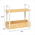 5 FIVE SIMPLY SMART - Étagère "Ordera" 2 niveaux avec bac de rangement en bambou - vignette