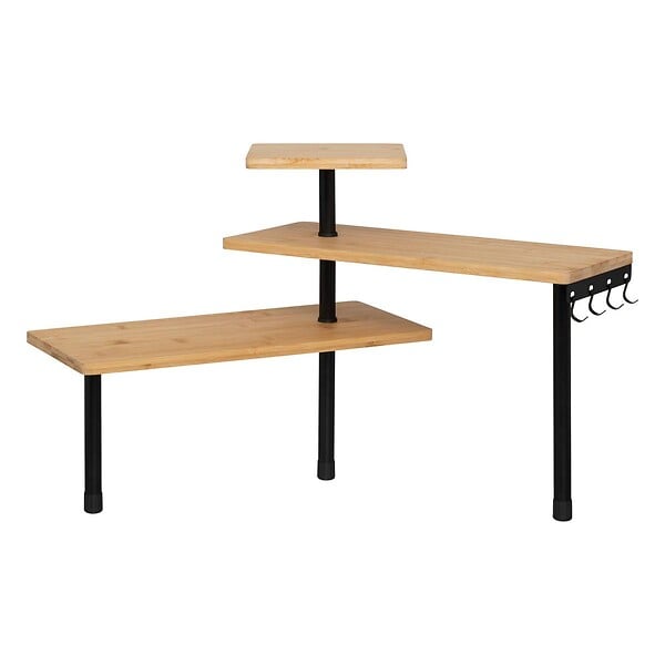 5 FIVE SIMPLY SMART - Étagère d'angle 3 niveaux beige - large