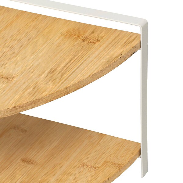 5 FIVE SIMPLY SMART - Étagère d'angle "Ordera" 2 niveaux blanc - large