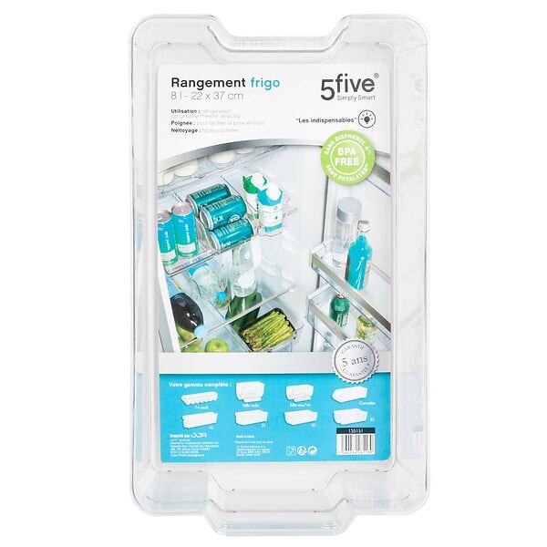 5 FIVE SIMPLY SMART - Rangement pour frigo 8L "Smart Fridge" - large