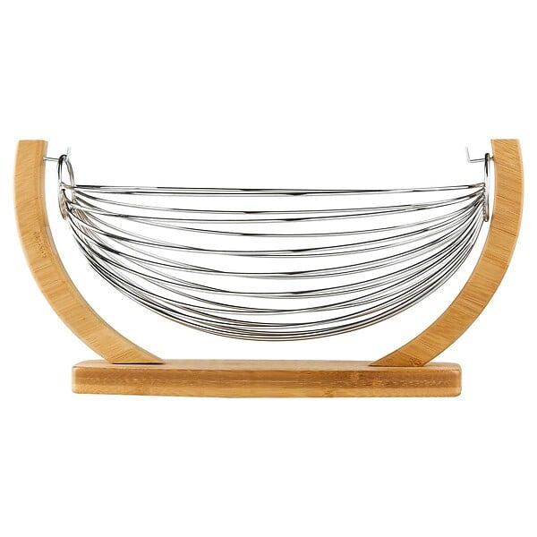 5 FIVE SIMPLY SMART - Corbeille balançoire métal 36x21cm bambou - large