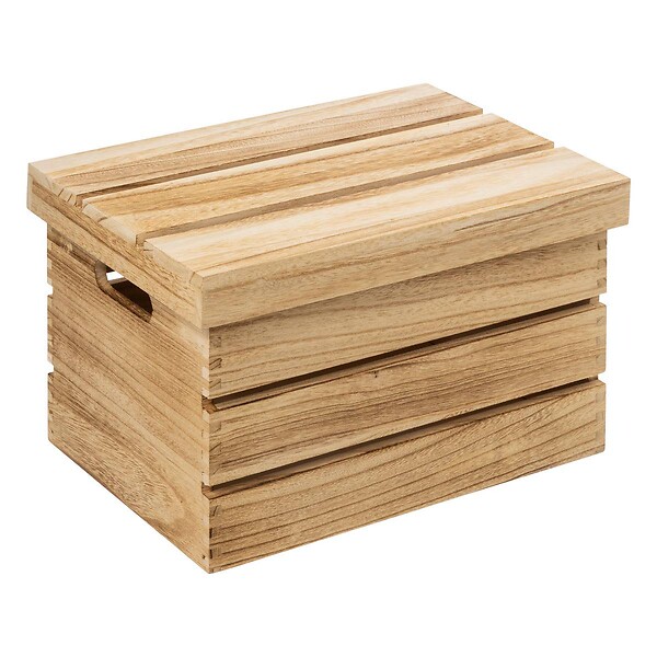 5 FIVE SIMPLY SMART - 3 boîtes de rangement cagette en bois - large
