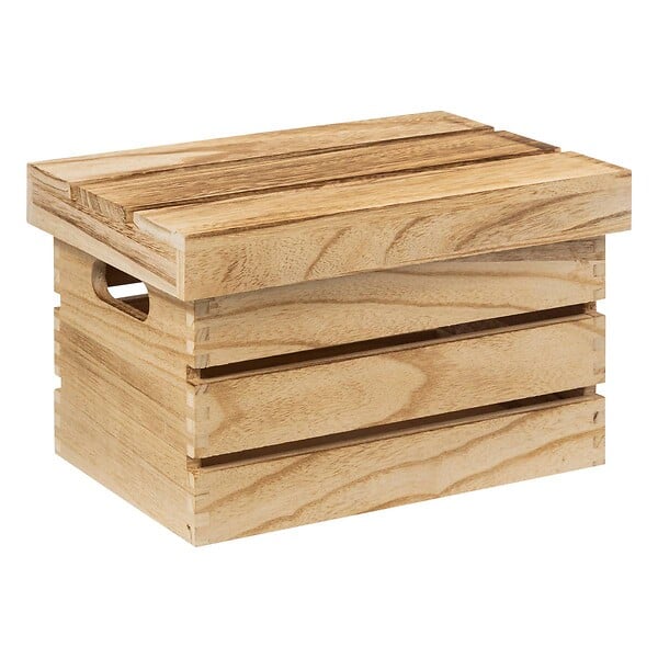 5 FIVE SIMPLY SMART - 3 boîtes de rangement cagette en bois - large