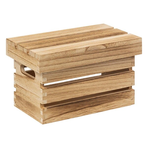 5 FIVE SIMPLY SMART - 3 boîtes de rangement cagette en bois - large