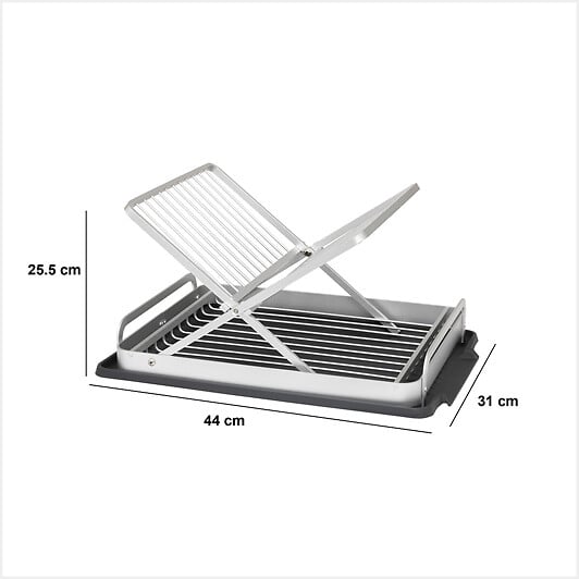 5 FIVE SIMPLY SMART - Égouttoir pliable gris 44x31cm - large