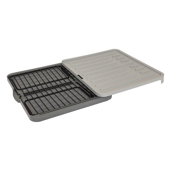 5 FIVE SIMPLY SMART - Égouttoir "Néo" avec rack extensible gris - large