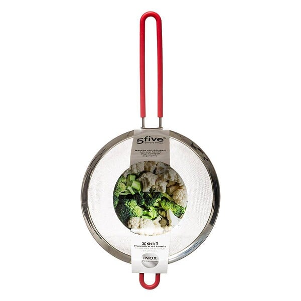 5 FIVE SIMPLY SMART - Passoire tamis inox/siliconne 20cm - large