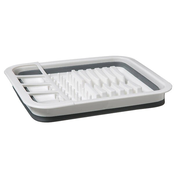 5 FIVE SIMPLY SMART - Égouttoir silicone rétractable gris et blanc - large