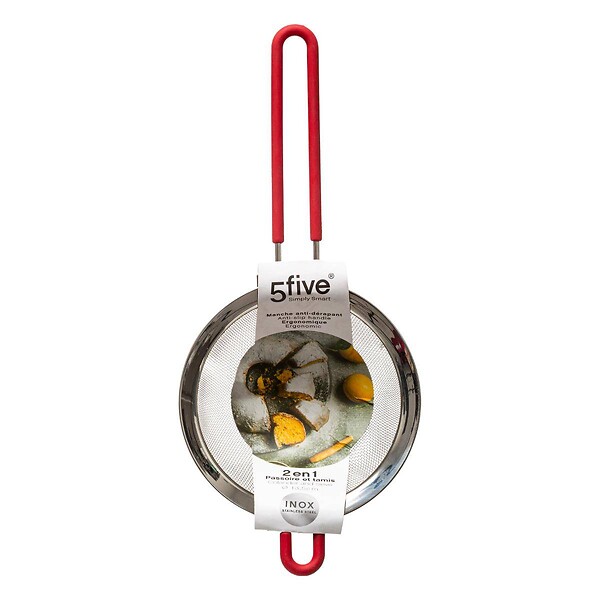 5 FIVE SIMPLY SMART - Passoire tamis inox/siliconne 13cm - large