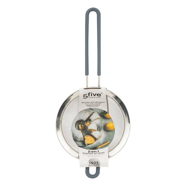 5 FIVE SIMPLY SMART - Passoire tamis inox/siliconne 13cm - large