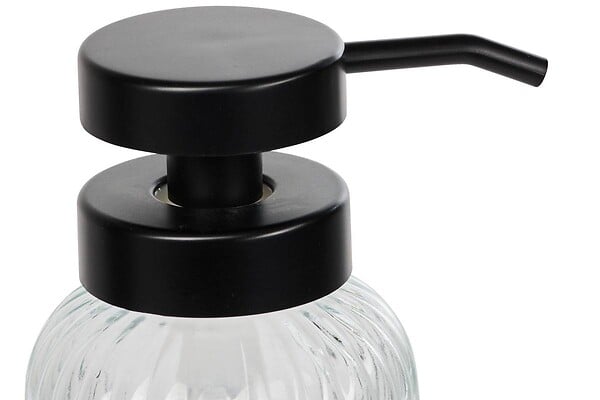 5 FIVE SIMPLY SMART - Distributeur de savon Black edition en verre transparent 500ml - large