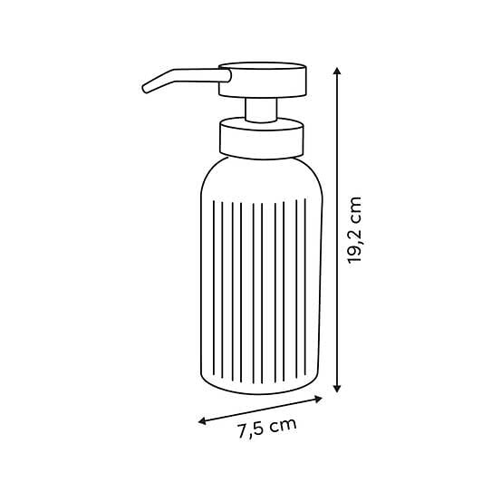 5 FIVE SIMPLY SMART - Distributeur de savon Black edition en verre transparent 500ml - large