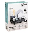 5 FIVE SIMPLY SMART - Égouttoir "Boîtes relief 2 - Black edition" extensible - vignette
