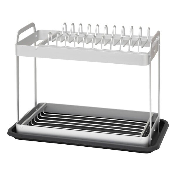 5 FIVE SIMPLY SMART - Égouttoir 2 niveaux gris 42,5x23,5cm - large