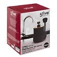 5 FIVE SIMPLY SMART - Distributeur savon avec accessoires 500ml "Blackwood" noir - vignette