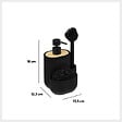 5 FIVE SIMPLY SMART - Distributeur savon avec accessoires 500ml "Blackwood" noir - vignette
