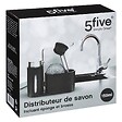 5 FIVE SIMPLY SMART - Organiseur évier avec distributeur 150ml noir - vignette