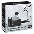 5 FIVE SIMPLY SMART - Organiseur évier avec distributeur 150ml noir - vignette