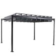 HESPERIDE - Pergola "Belize" graphite 3,8x3m en aluminium traité époxy - vignette