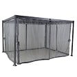 HESPERIDE - Pergola "Belize" graphite 3,8x3m en aluminium traité époxy - vignette