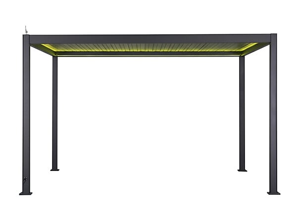 HESPERIDE - Pergola bioclimatique électrique Evora Graphite 4 x 3 m - Hespéride - large
