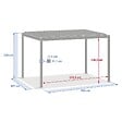 HESPERIDE - Pergola bioclimatique électrique Evora Graphite 4 x 3 m - Hespéride - vignette