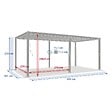 HESPERIDE - Pergola bioclimatique autoportante Evora 6x3m argile - vignette