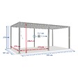 HESPERIDE - Pergola bioclimatique autoportante Evora 6x3m argile - vignette