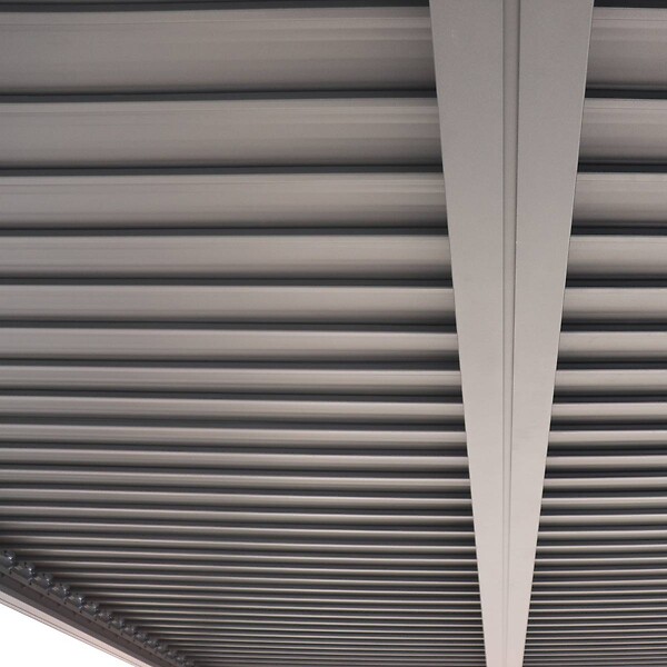 HESPERIDE - Pergola autoportante Evonis 3x3m gris graphite - large