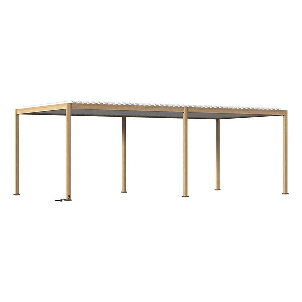 HESPERIDE - Pergola bioclimatique autoportante Evora 6x3m miel - large