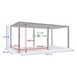 HESPERIDE - Pergola bioclimatique autoportante Evora 6x3m miel - vignette