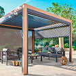 HESPERIDE - Pergola bioclimatique autoportante Evora 4x3m miel - vignette