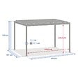 HESPERIDE - Pergola bioclimatique autoportante Evora 4x3m miel - vignette