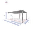 HESPERIDE - Pergola bioclimatique  "Evora" grand modèle 6x3,6m en aluminium traité époxy Graphite - vignette