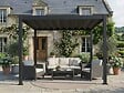 HESPERIDE - Pergola bioclimatique toit rétractable Evora Graphite 4 x 3 m - Hespéride - vignette